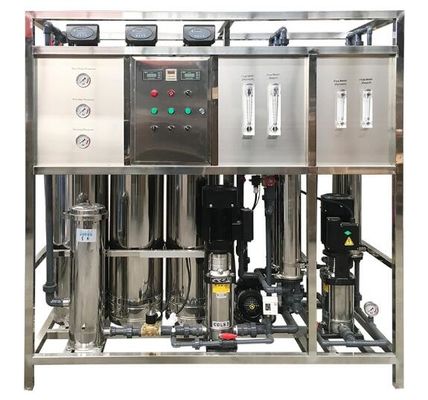 2000GPD Purified Water Treatment System , Double Pass Reverse Osmosis System