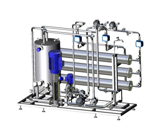 Skid Mount Purified Water Treatment System , RO Water Treatment System