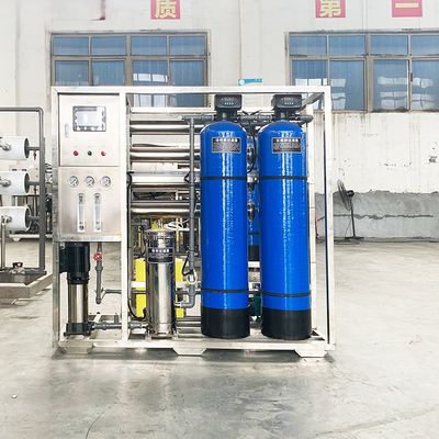 1TPH 2.1kW-380-415V 2xFRP Tanks Brackish Water Reverse Osmosis Water Plant