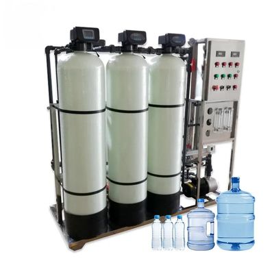 2TPH 3.0kW-380-415V 3xFRP Tanks Brackish Water Reverse Osmosis Water Plant