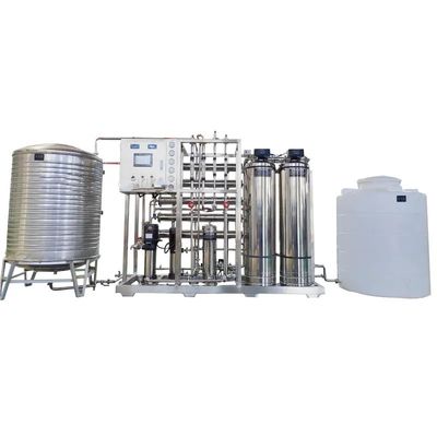 2TPH 3.0kW-380-415V 2xSS304 Tanks Brackish Water Reverse Osmosis Water Plant
