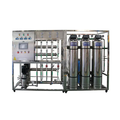 2TPH 3.0kW-380-415V 3xSS304 Tanks Brackish Water Reverse Osmosis Water Plant