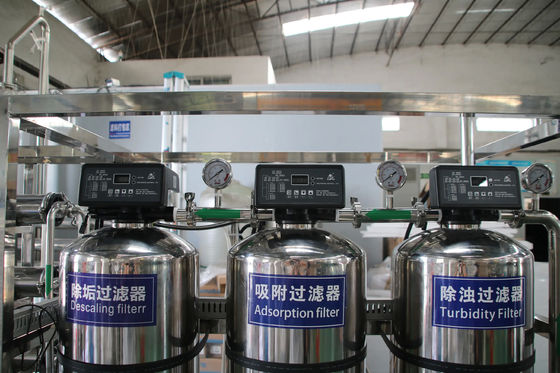 2TPH 3.0kW-380-415V 3xSS304 Tanks Brackish Water Reverse Osmosis Water Plant