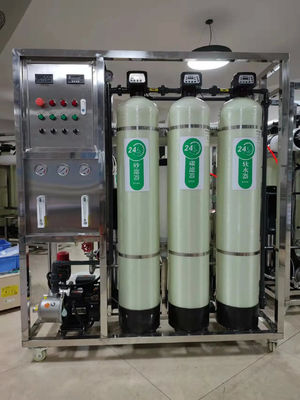 250L/H 1.7kW-380-415V 3xFRP Tanks Brackish Water Reverse Osmosis Water Plant