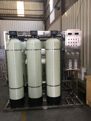 250L/H 1.7kW-380-415V 3xFRP Tanks Brackish Water Reverse Osmosis Water Plant