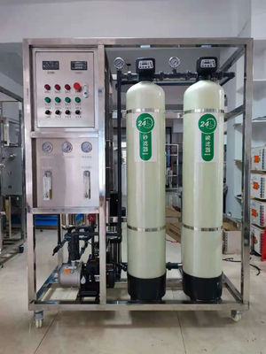 500L/H 1.7kW-380-415V 2x FRP Tanks Brackish Water Reverse Osmosis Water Plant