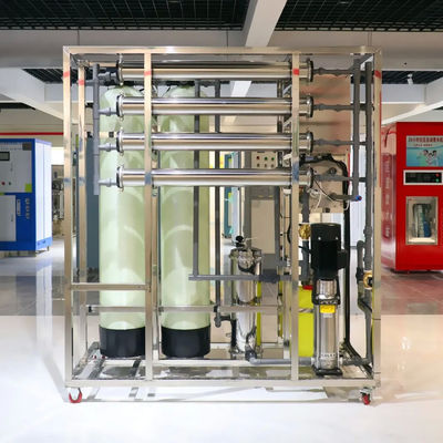 500L/H 1.7kW-380-415V 2x FRP Tanks Brackish Water Reverse Osmosis Water Plant