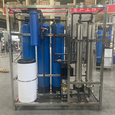 500L/H 1.7kW-380-415V 3xFRP Tanks Brackish Water Reverse Osmosis Water Plant