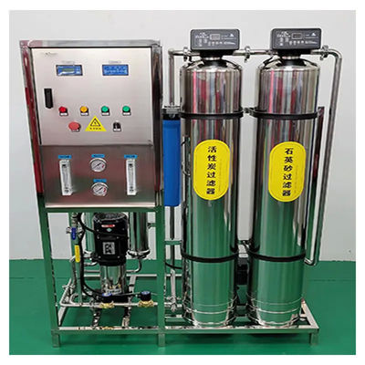 1TPH 2.1kW-380-415V 2xSS304 Tanks Brackish Water Reverse Osmosis Water Plant