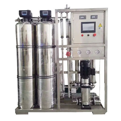 1TPH 2.1kW-380-415V 2xSS304 Tanks Brackish Water Reverse Osmosis Water Plant