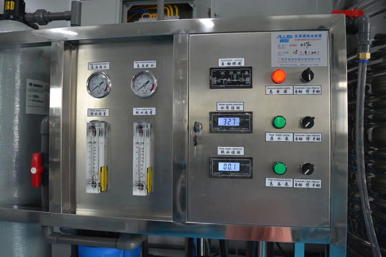 1TPH 2.1kW-380-415V 2xSS304 Tanks Brackish Water Reverse Osmosis Water Plant