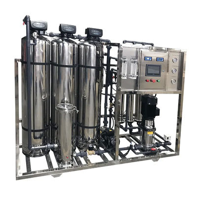 1TPH 2.1kW-380-415V 3xSS304 Tanks Brackish Water Reverse Osmosis Water Plant