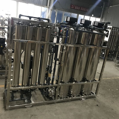 1TPH 2.1kW-380-415V 3xSS304 Tanks Brackish Water Reverse Osmosis Water Plant