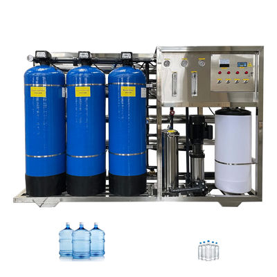 3TPH 5.5kW-380-415V 3xFRP Tanks Brackish Water Reverse Osmosis Water Plant