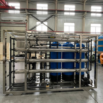 3TPH 5.5kW-380-415V 3xFRP Tanks Brackish Water Reverse Osmosis Water Plant