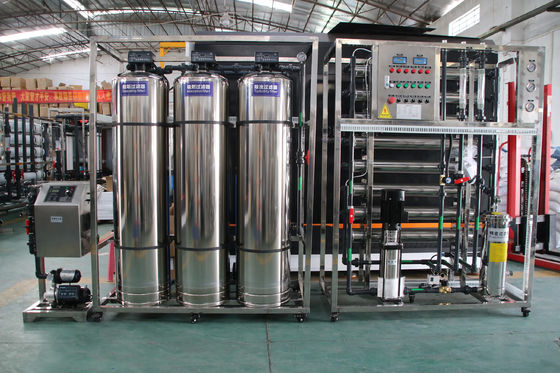 3TPH 5.5kW-380-415V 3xSS304 Tanks Brackish Water Reverse Osmosis Water Plant