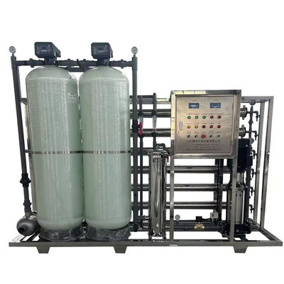 6TPH 7.9kW-380-415V 2xFRP Tanks Brackish Water Reverse Osmosis Water Plant