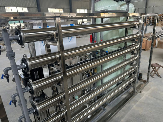 6TPH 7.9kW-380-415V 2xFRP Tanks Brackish Water Reverse Osmosis Water Plant