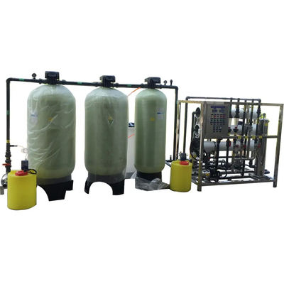5TPH 7.4kW-380-415V 3xFRP Tanks Brackish Water Reverse Osmosis Water Plant