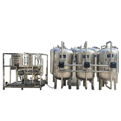 5TPH 7.4kW-380-415V 2xSS304 Tanks Brackish Water Reverse Osmosis Water Plant