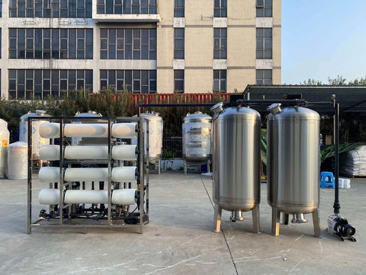 5TPH 7.4kW-380-415V 2xSS304 Tanks Brackish Water Reverse Osmosis Water Plant