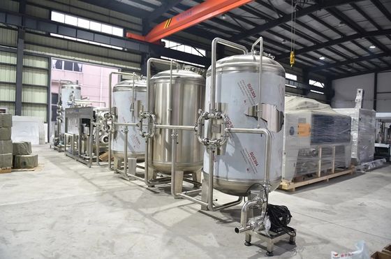 10TPH 19kW-380-415V 2xSS304 Tanks Brackish Water Reverse Osmosis Water Plant
