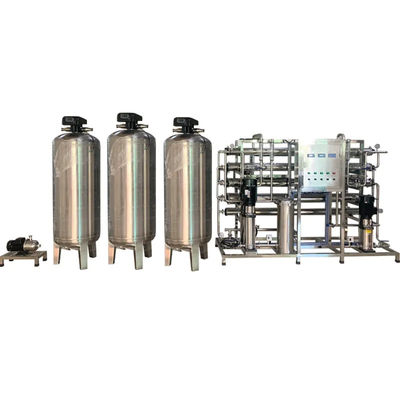8TPH 14kW-380-415V 3xSS304 Tanks Brackish Water Reverse Osmosis Water Plant