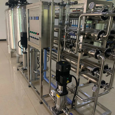 8TPH 14kW-380-415V 3xSS304 Tanks Brackish Water Reverse Osmosis Water Plant