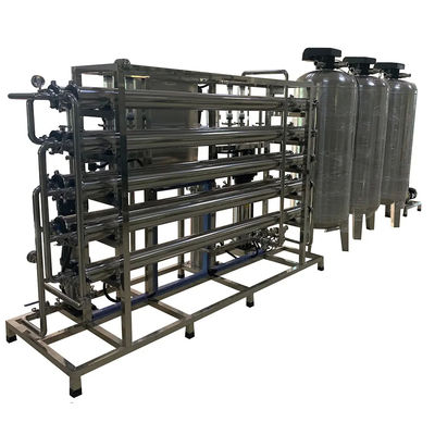 8TPH 14kW-380-415V 3xSS304 Tanks Brackish Water Reverse Osmosis Water Plant