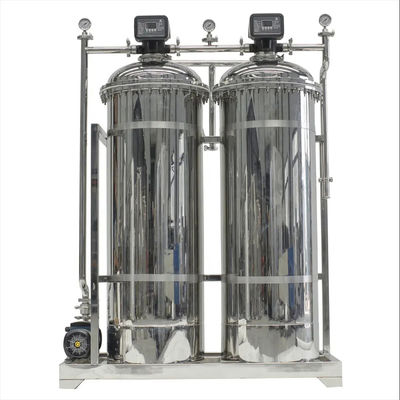 8TPH 14kW-380-415V 2xSS304 Tanks Brackish Water Reverse Osmosis Water Plant