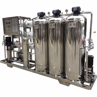 5TPH 7.4kW-380-415V 3xSS304 Tanks Brackish Water Reverse Osmosis Water Plant