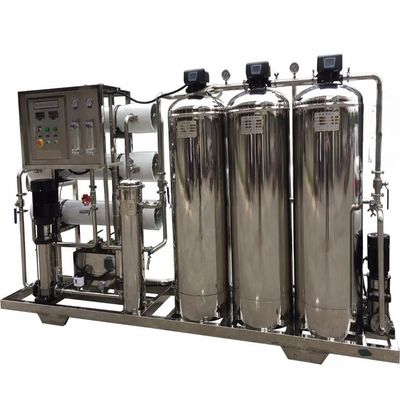 5TPH 7.4kW-380-415V 3xSS304 Tanks Brackish Water Reverse Osmosis Water Plant