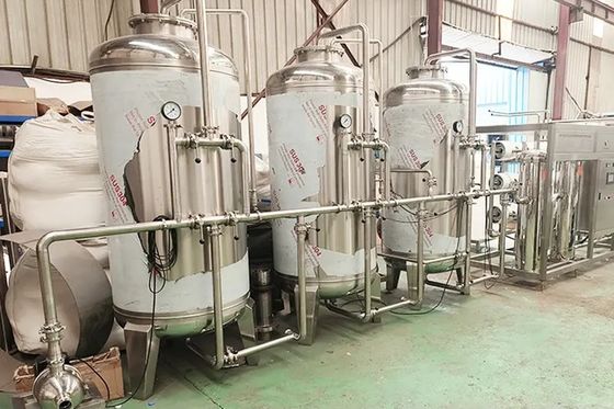 10TPH 19kW-380-415V 3xSS304 Tanks Brackish Water Reverse Osmosis Water Plant