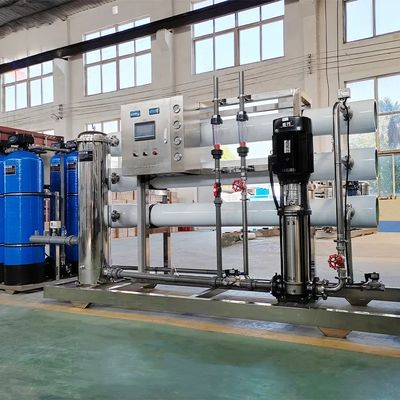 10TPH 19kW-380-415V 2xFRP Tanks Brackish Water Reverse Osmosis Water Plant