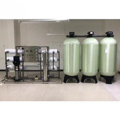 8TPH 14kW-380-415V 3xFRP Tanks Brackish Water Reverse Osmosis Water Plant