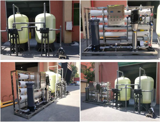 10TPH 19kW-380-415V FRP Tanks Brackish Water Reverse Osmosis Water Plant