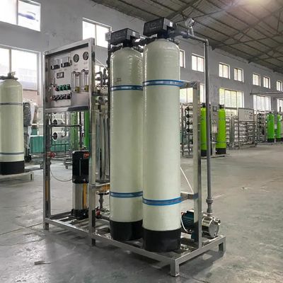 2 FRP Tanks Industrial 500LPh RO Membrane Water Filter System