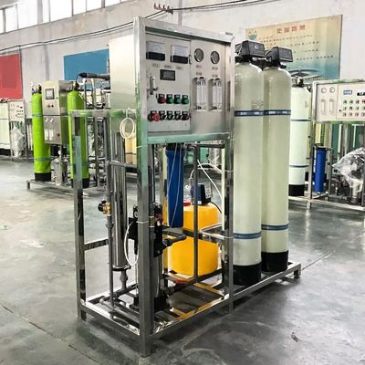 2 FRP Tanks Industrial 500LPh RO Membrane Water Filter System