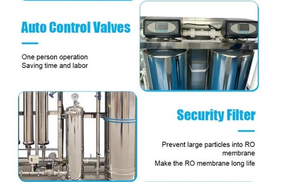 Customizable 250L/H 3xSS304 Tanks Brackish Water Reverse Osmosis Water Plant