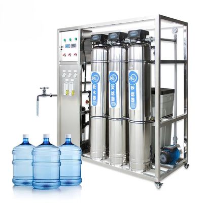 Customizable 250L/H 3xSS304 Tanks Brackish Water Reverse Osmosis Water Plant