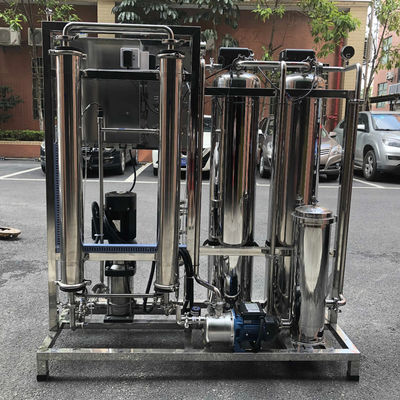 500L/H 2xSS304 Storage Tank Reverse Osmosis Water Plant For Commercial Water Treatment
