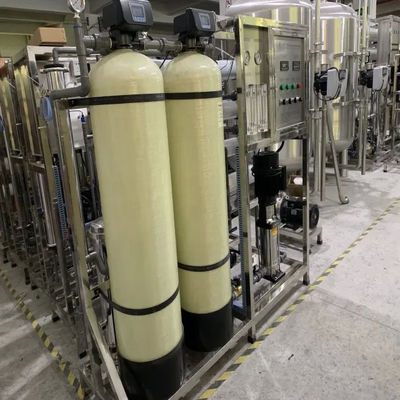 1TPH 2xFRP Tanks Reverse Osmosis Water Plant For Drinking / Farm / Irrigation
