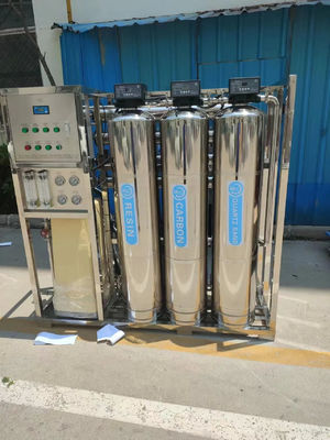 1TPH 3xSS304 Tanks Reverse Osmosis Water Plant For Sell Water