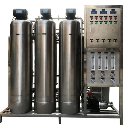 Easy Operate 1.5TPH 3xSS304 Tanks Brackish Water Reverse Osmosis Water Plant