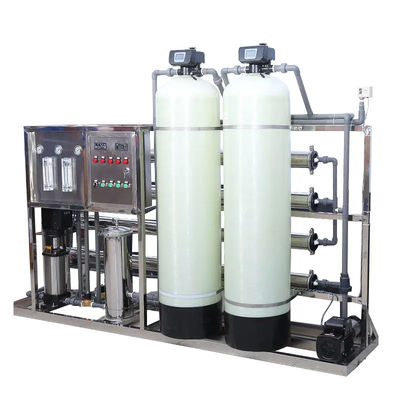 2000L/H 2xFRP Tanks Brackish Water Reverse Osmosis Water Plant