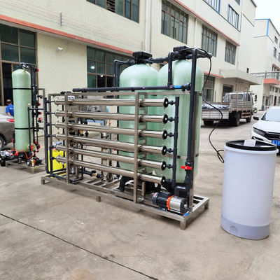 3TPH 5.5kW-380-415V FRP Tanks Brackish Water Reverse Osmosis Water Plant