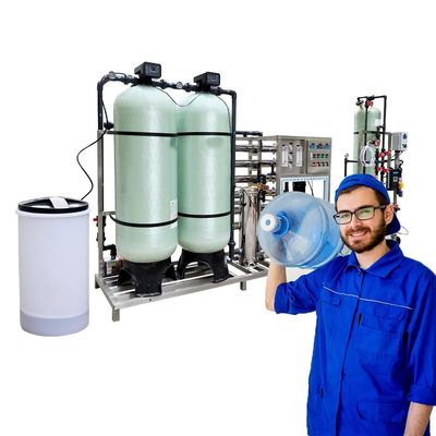 3TPH 5.5kW-380-415V FRP Tanks Brackish Water Reverse Osmosis Water Plant