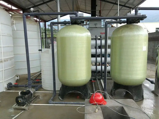 6TPH 7.9kW FRP Tanks Brackish Water Reverse Osmosis Water Plant