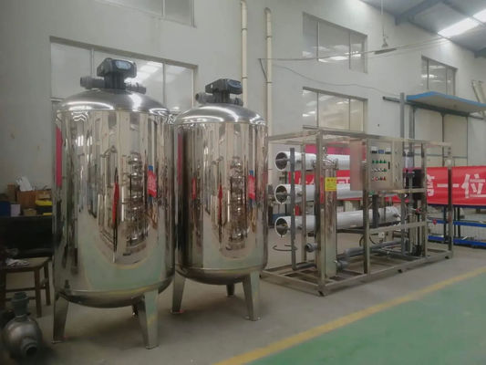 6TPH 7.9kW SS304 Tanks Brackish Water Reverse Osmosis Water Plant
