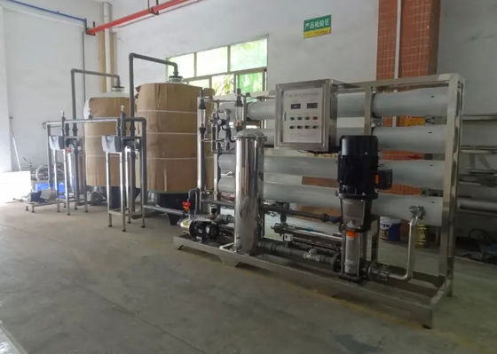 8TPH 14kW FRP Tanks RO Industrial Auto Drinking Water Treatment Machine With Operational Status Indicators